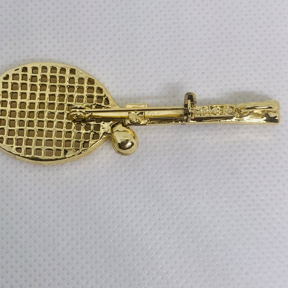 Gerry's Tennis Racket Brooch/Pin - Picture 4 of 8